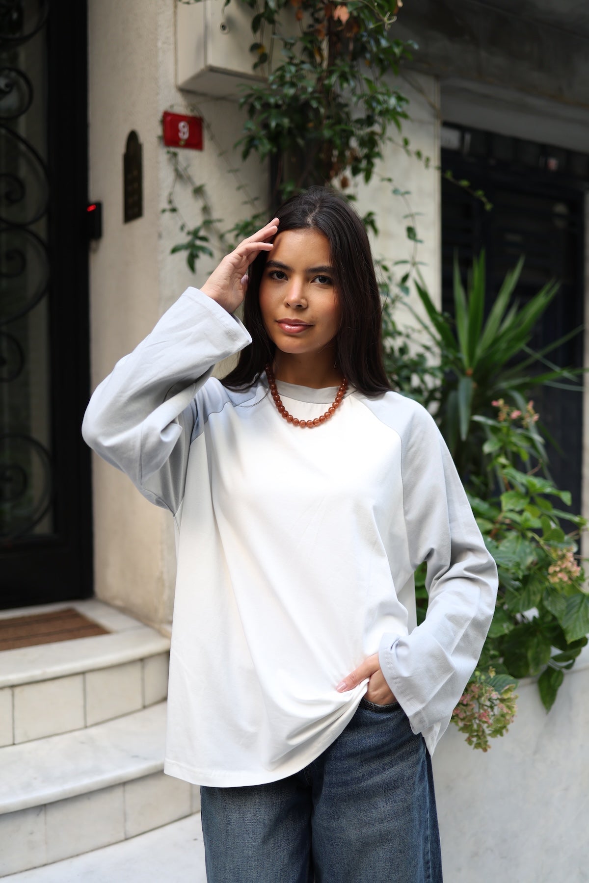 Reglan Kol Body Beyaz - Gri