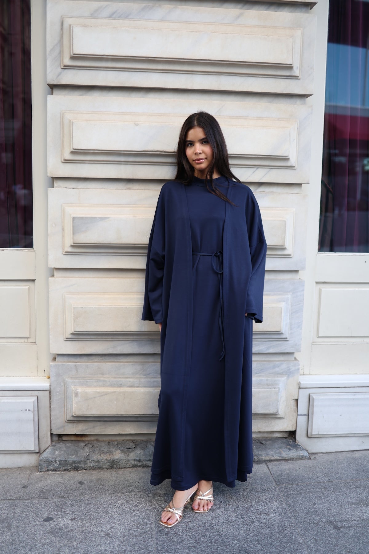 İkili Abaya Takım - Lacivert