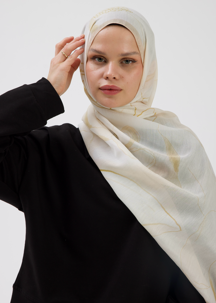 Manolya Desen Soft Bambu Şal Tereyağı Sarı