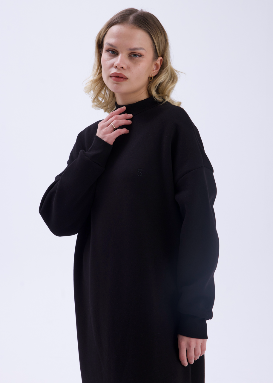 Comfy Sweat Elbise Siyah