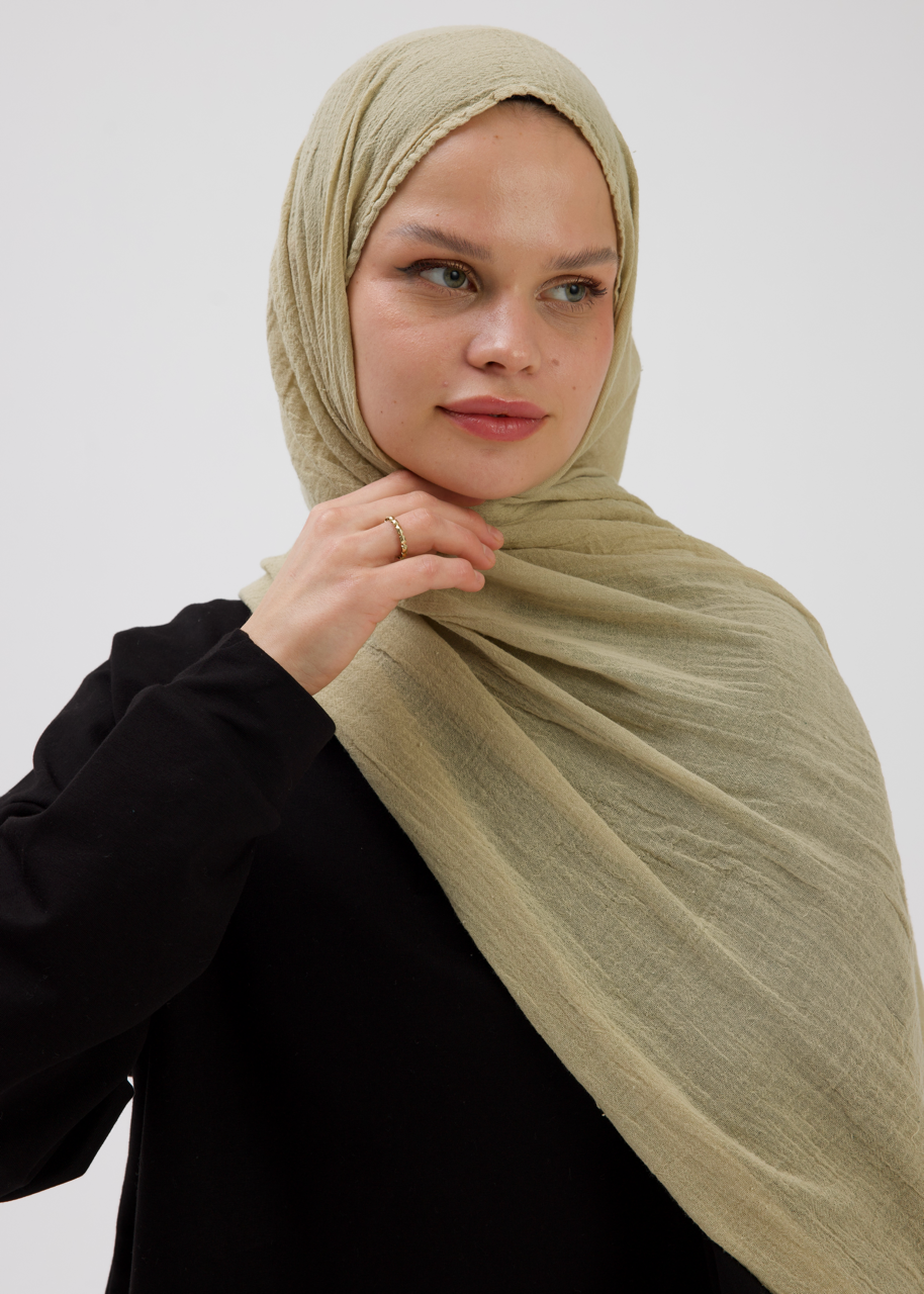 Crinkle Essence Şal Light Olive