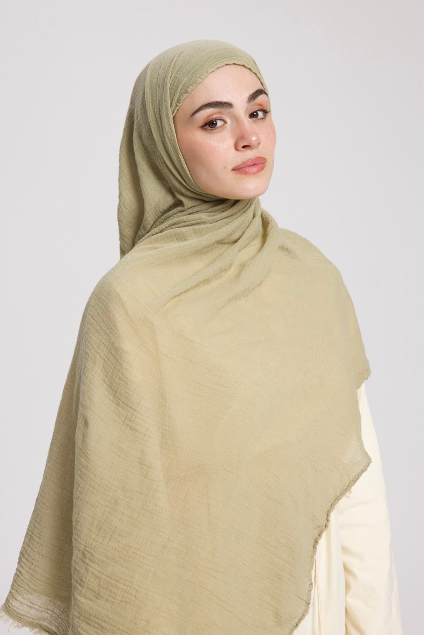 Crinkle Essence Şal Soft Olive