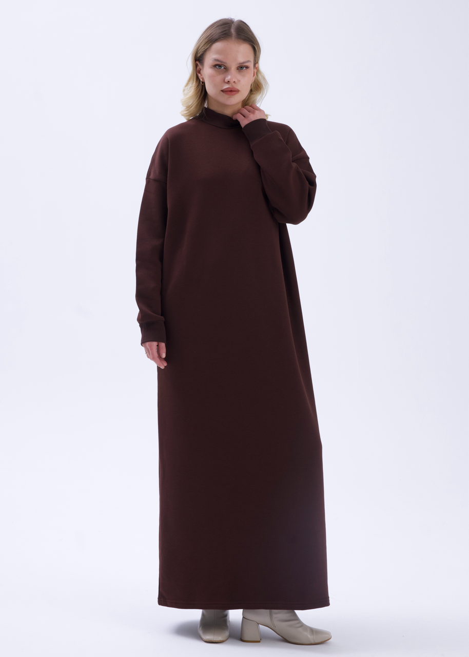 Comfy Sweat Elbise Kahverengi