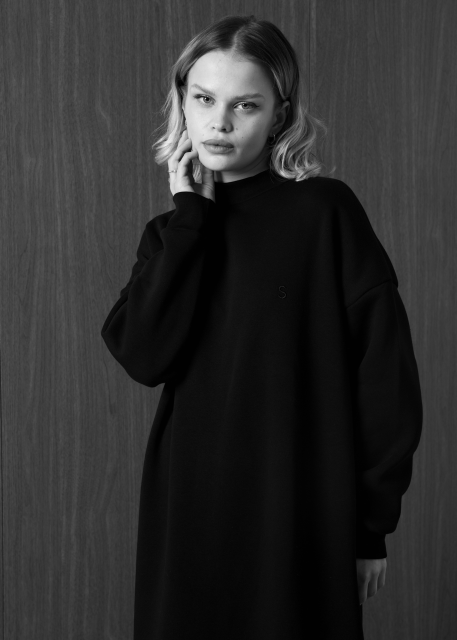 Comfy Sweat Elbise Siyah