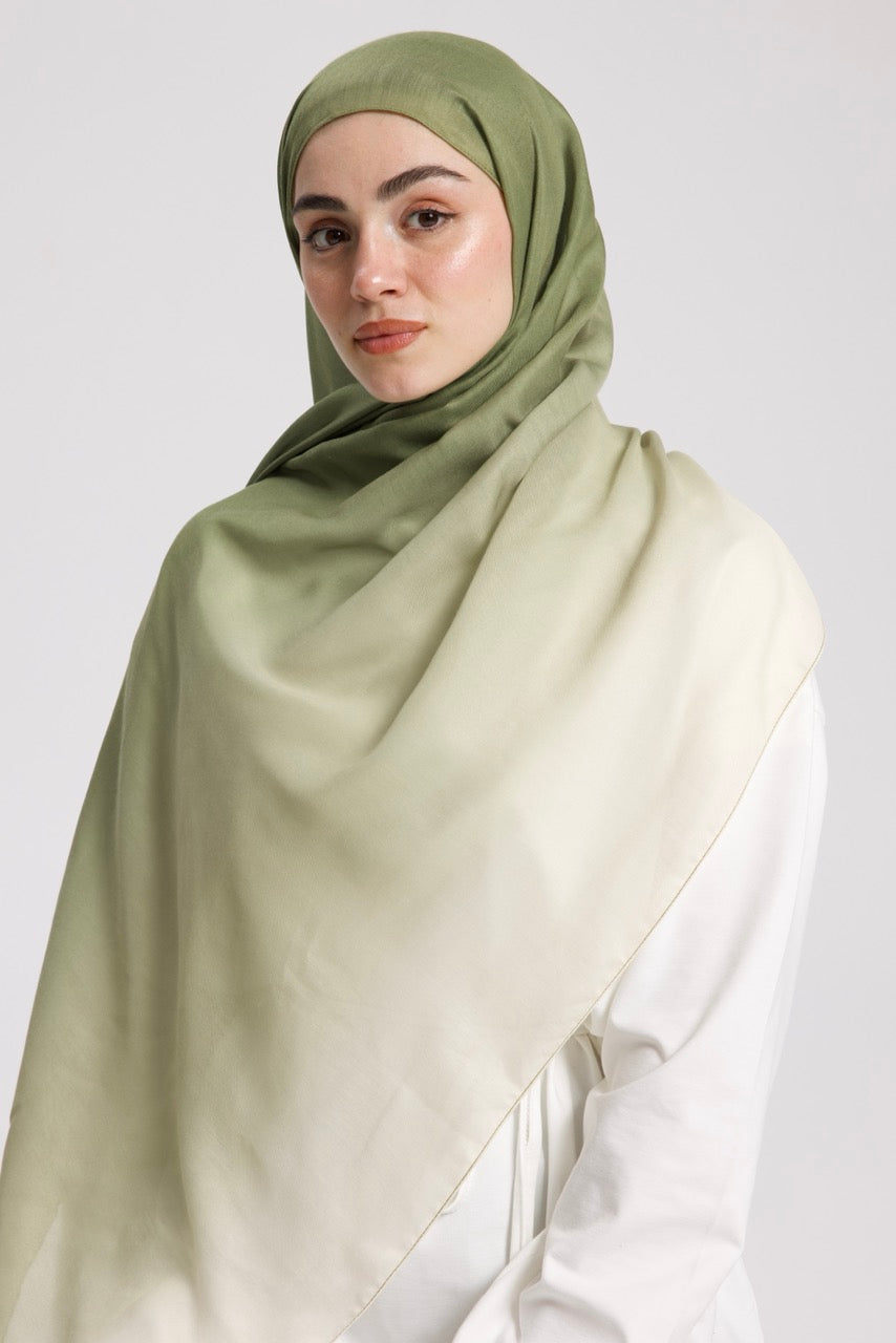 Degrade Soft Bambu Şal Yeşil