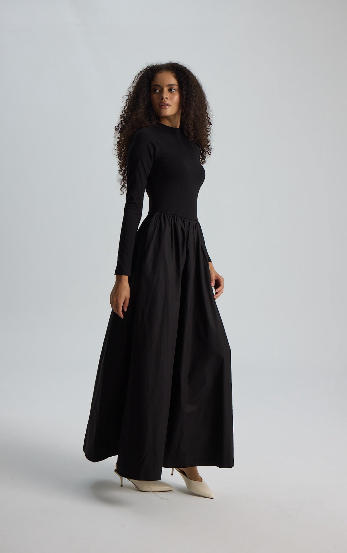 Noir Maxi Elbise Acı Kahve