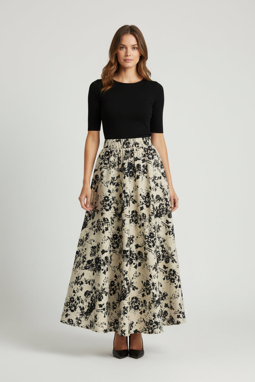 Vintage Flora Etek Bej