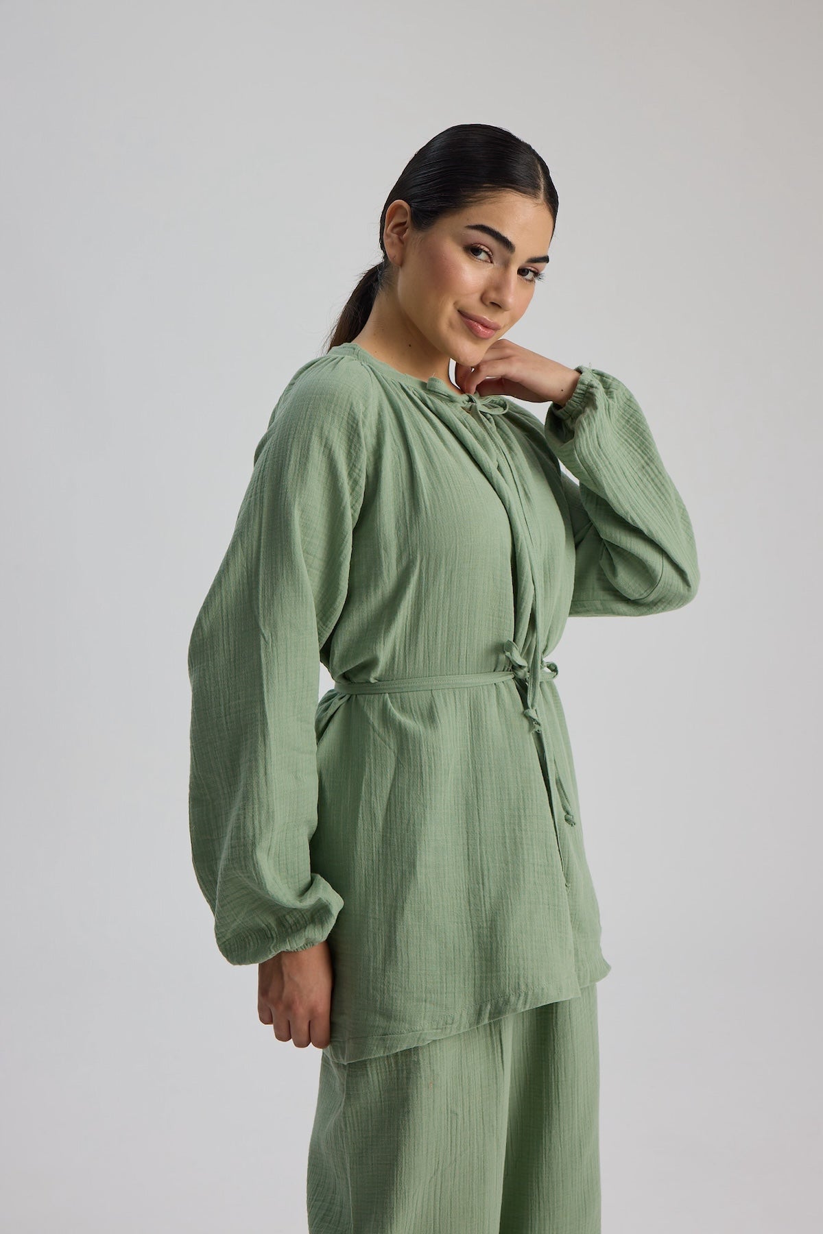 Müslin Tunik Çağla Yeşili