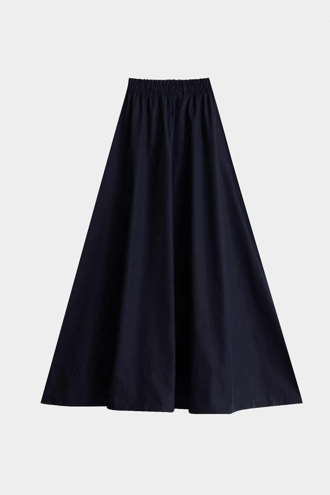 Düz Cepli Poplin Etek-100CM Lacivert