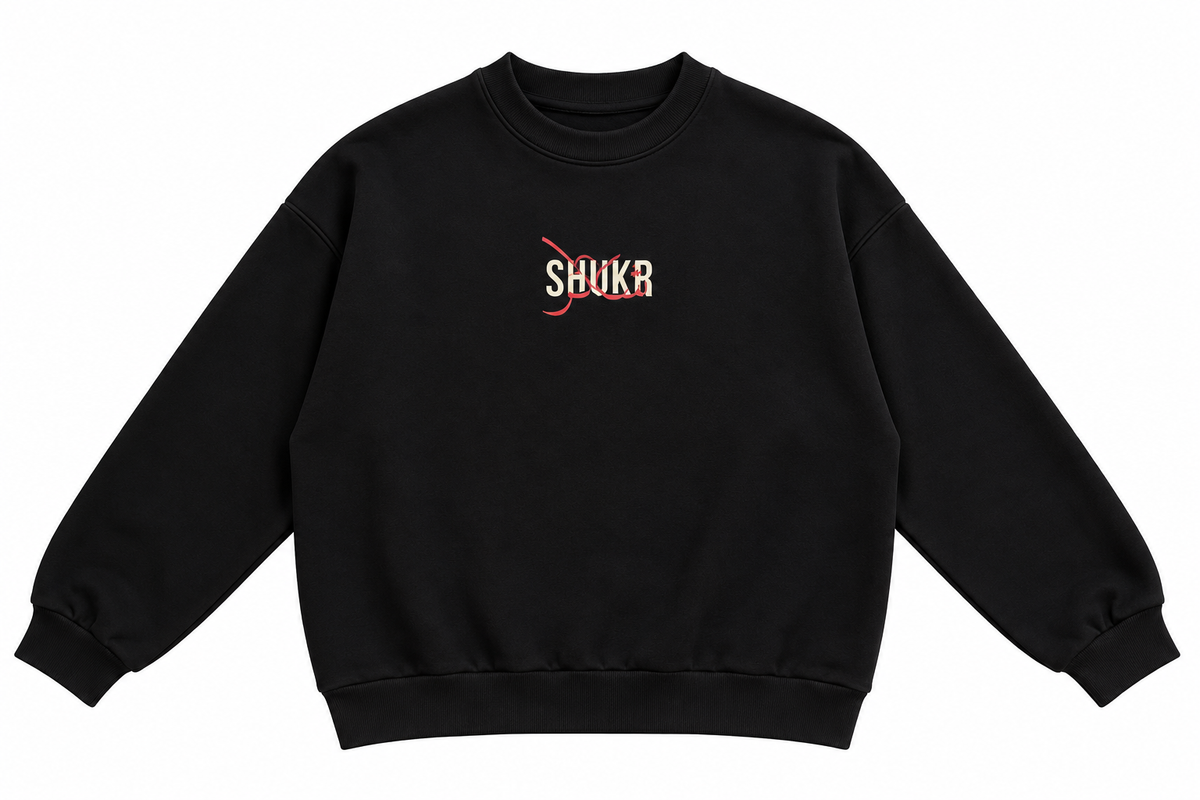 Baskılı Sweatshirt 3 İplik Şardonlu Shukr
