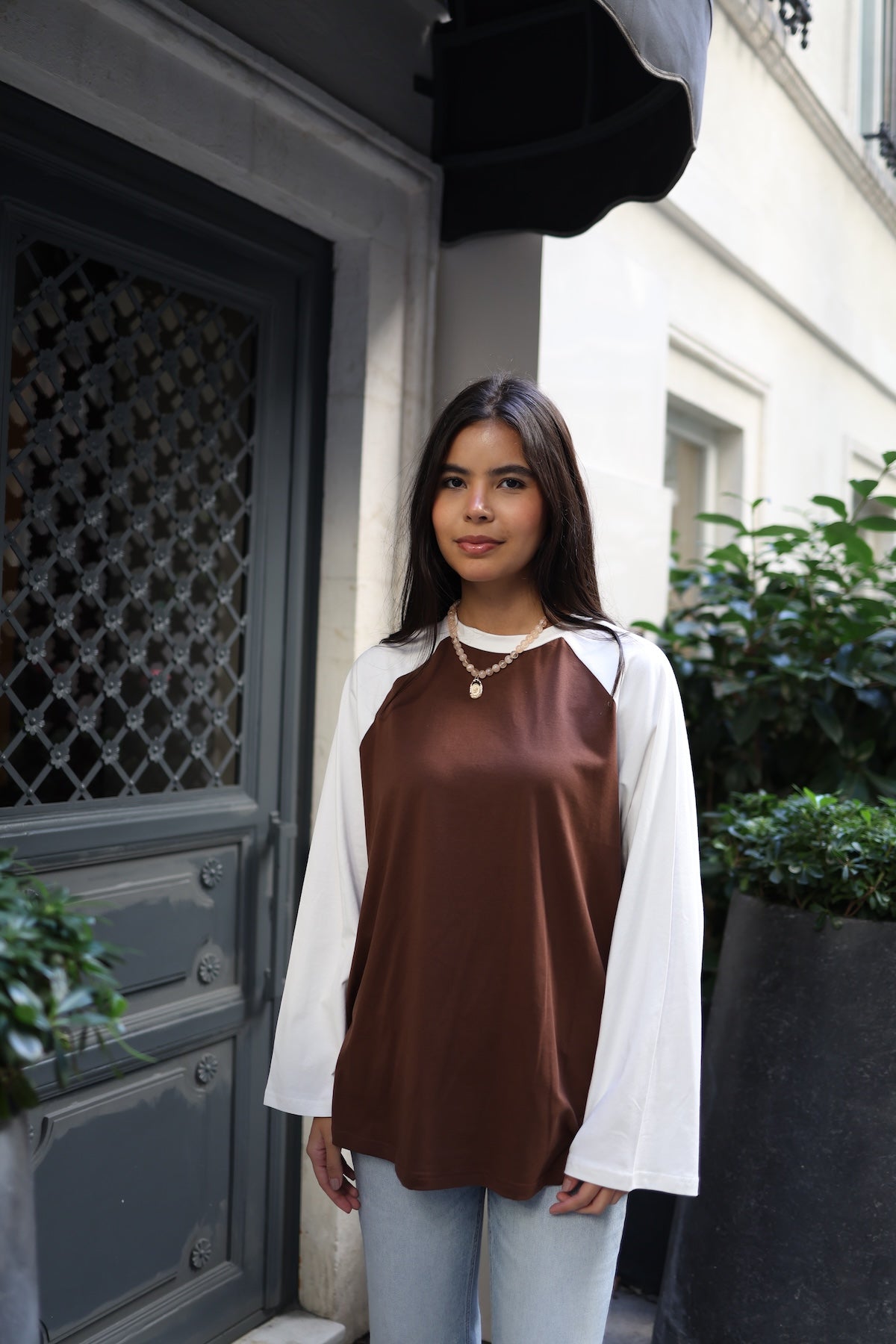 Reglan Kol Body Kahve - Beyaz