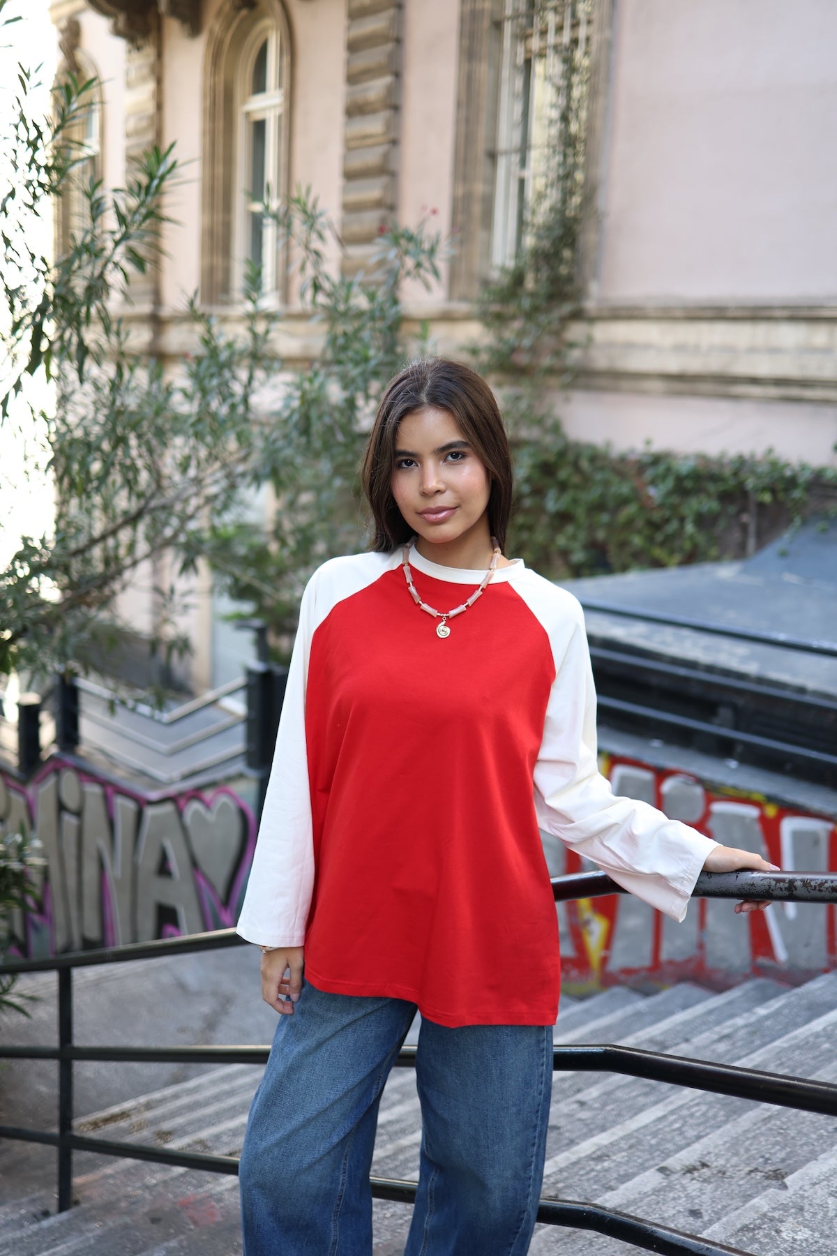 Reglan Kol Body Kırmızı - Krem