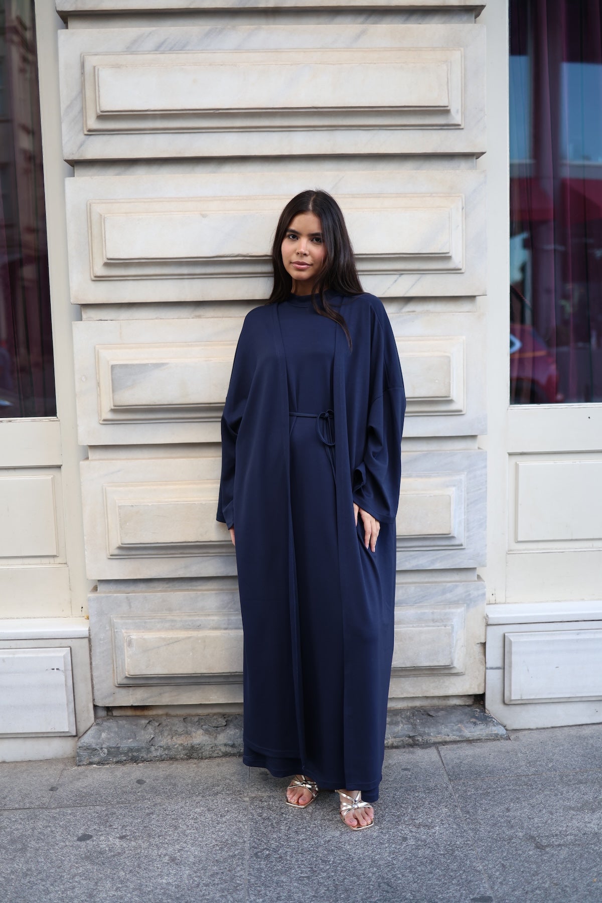 İkili Abaya Takım - Lacivert