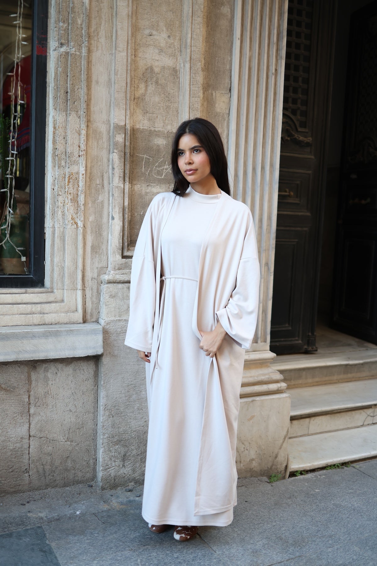 İkili Abaya Takım - Taş