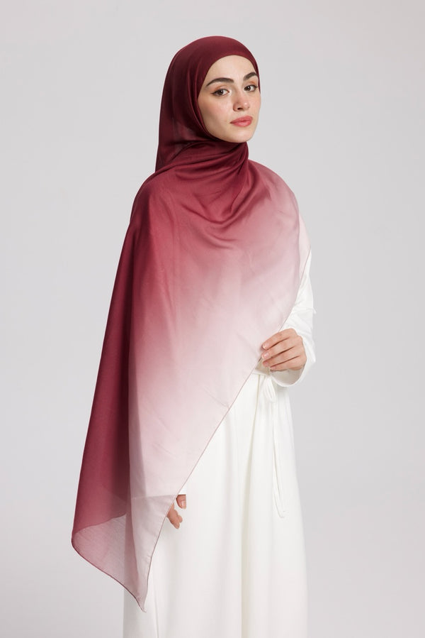 Degrade Soft Bambu Şal Mürdüm