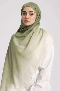Degrade Soft Bambu Şal Yeşil