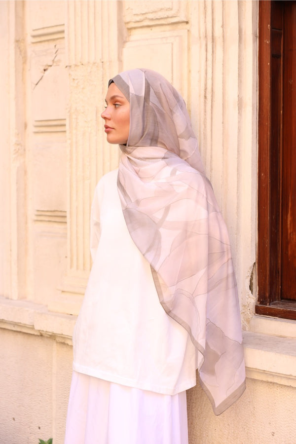 Lale Desen Soft Bambu Şal Bej