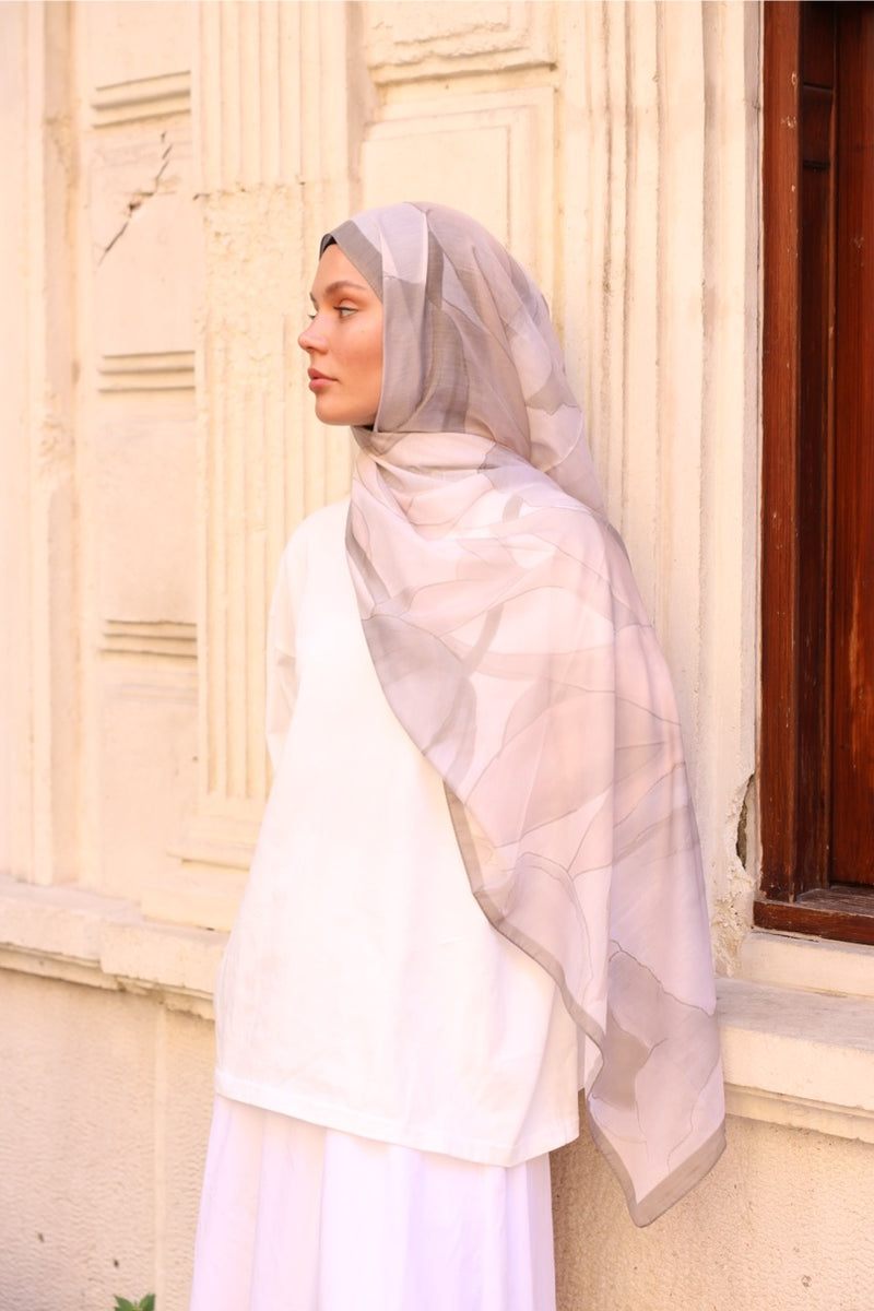 Lale Desen Soft Bambu Şal Bej