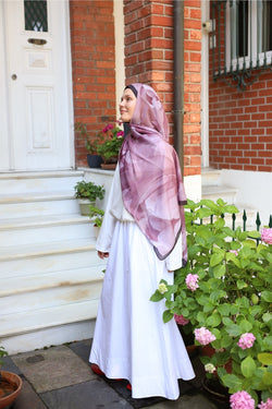 Lale Desen Soft Bambu Şal Mürdüm