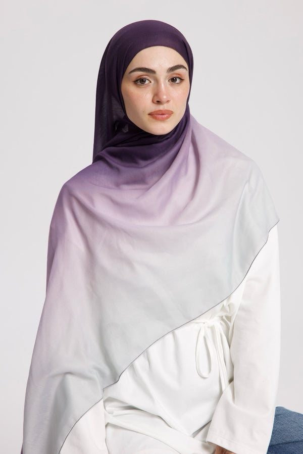 Degrade Soft Bambu Şal Lila Mor
