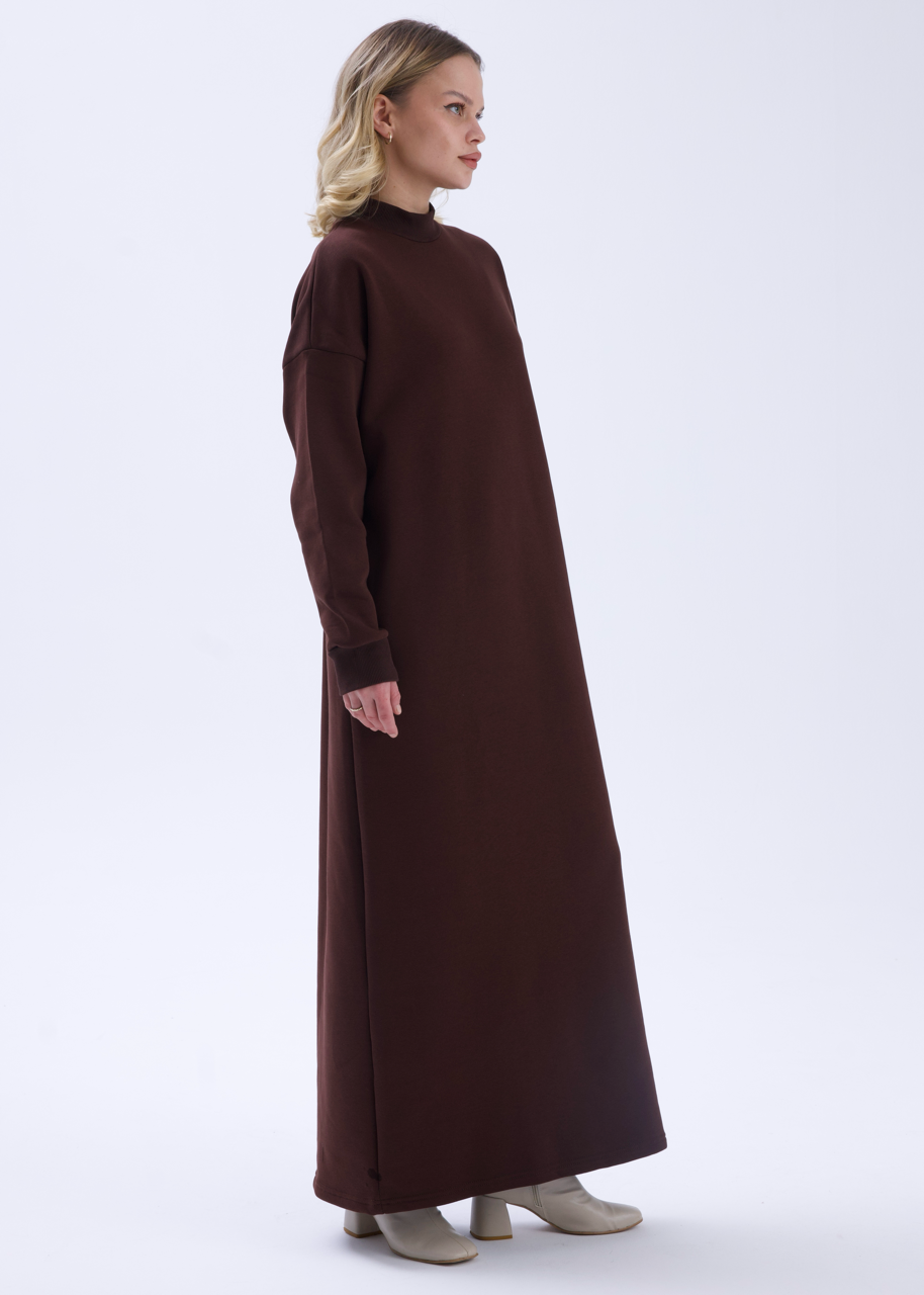 Comfy Sweat Elbise Kahverengi