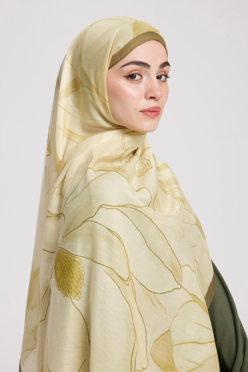 Manolya Desen Soft Bambu Şal Hardal