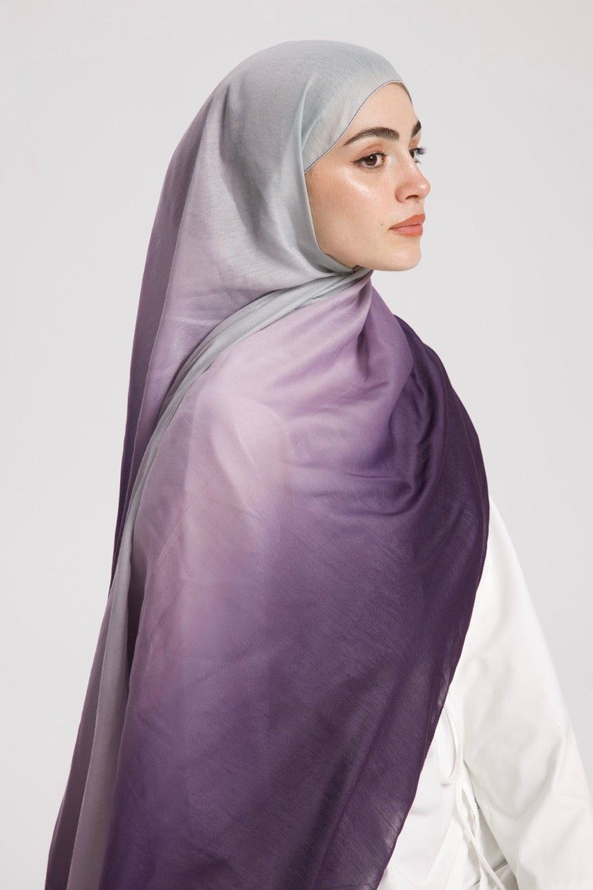 Degrade Soft Bambu Şal Lila Mor