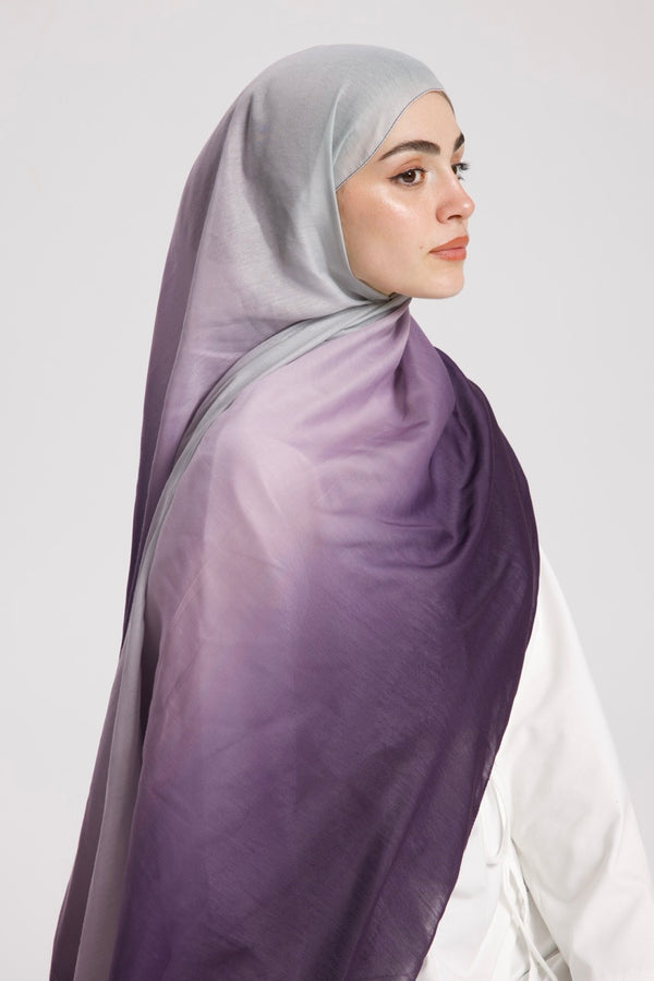 Degrade Soft Bambu Şal Lila Mor