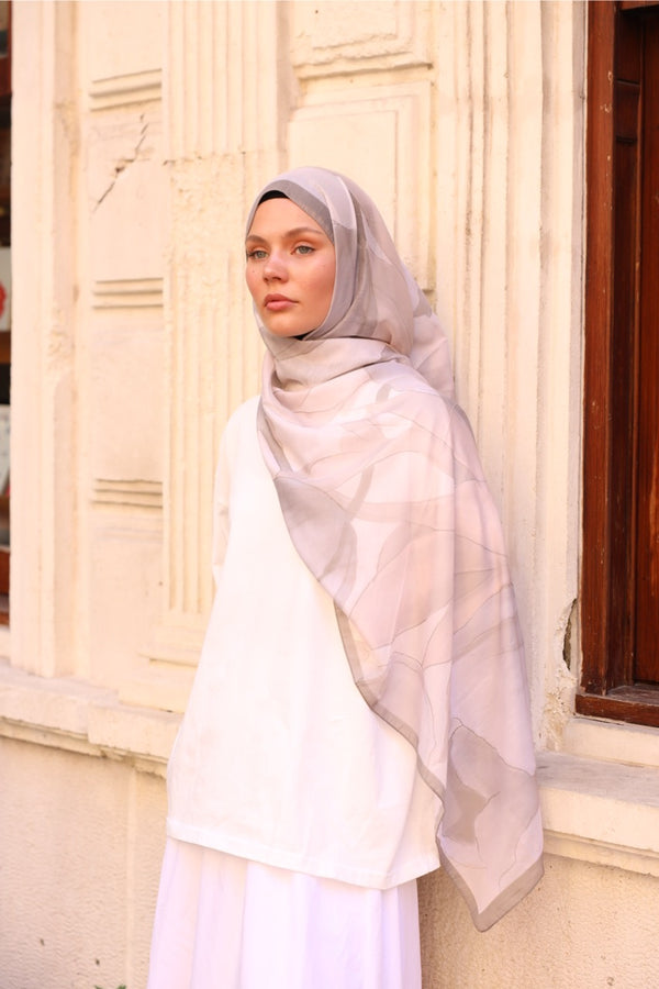 Lale Desen Soft Bambu Şal Bej