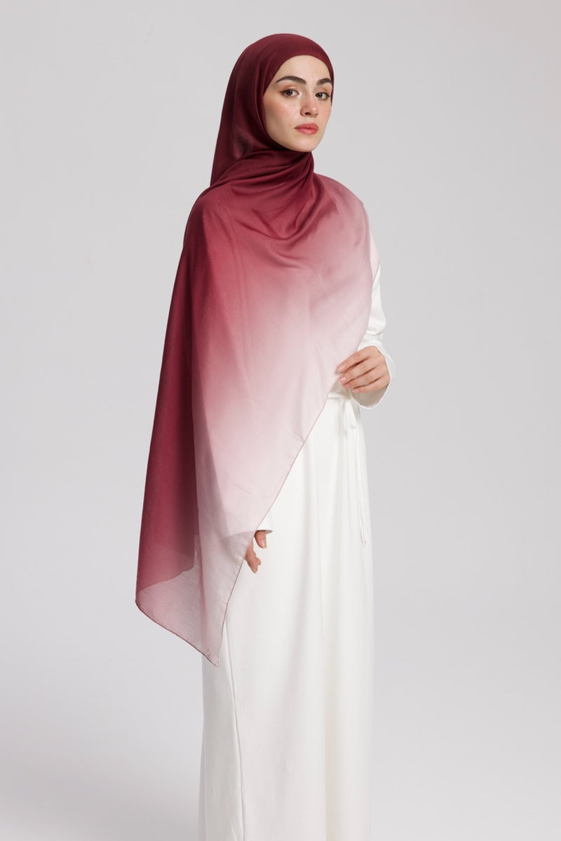 Degrade Soft Bambu Şal Mürdüm
