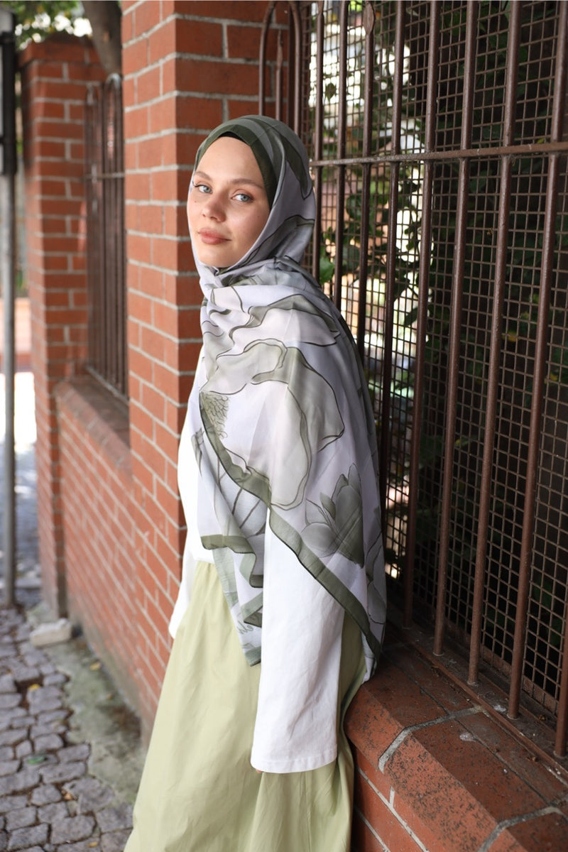 MANOLYA DESEN SOFT BAMBU ŞAL Koyu Yeşil