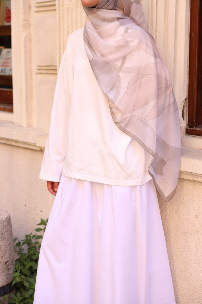 Lale Desen Soft Bambu Şal Bej