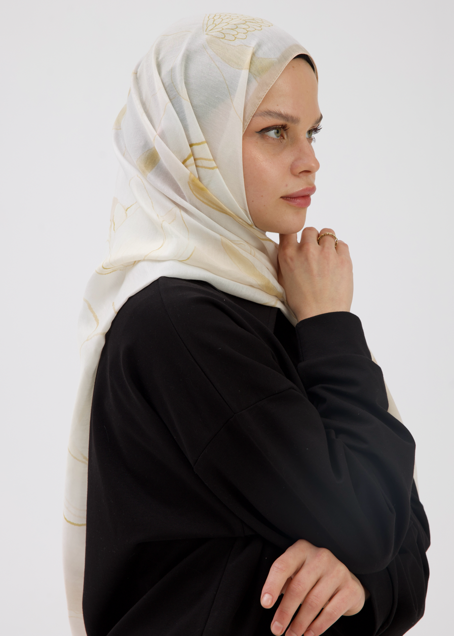 Manolya Desen Soft Bambu Şal Tereyağı Sarı
