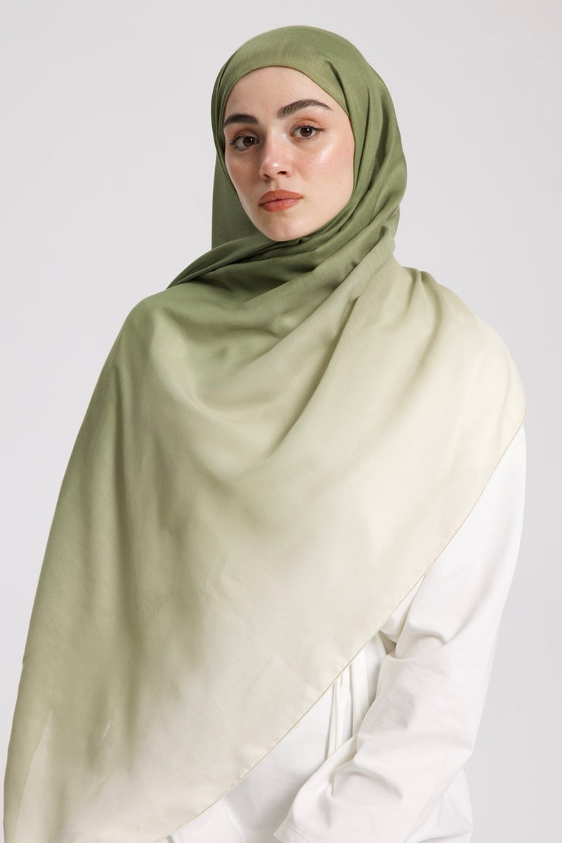 Degrade Soft Bambu Şal Yeşil