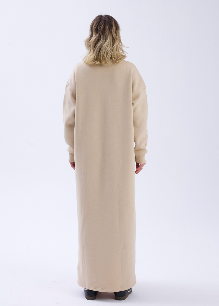 Comfy Sweat Elbise Bej
