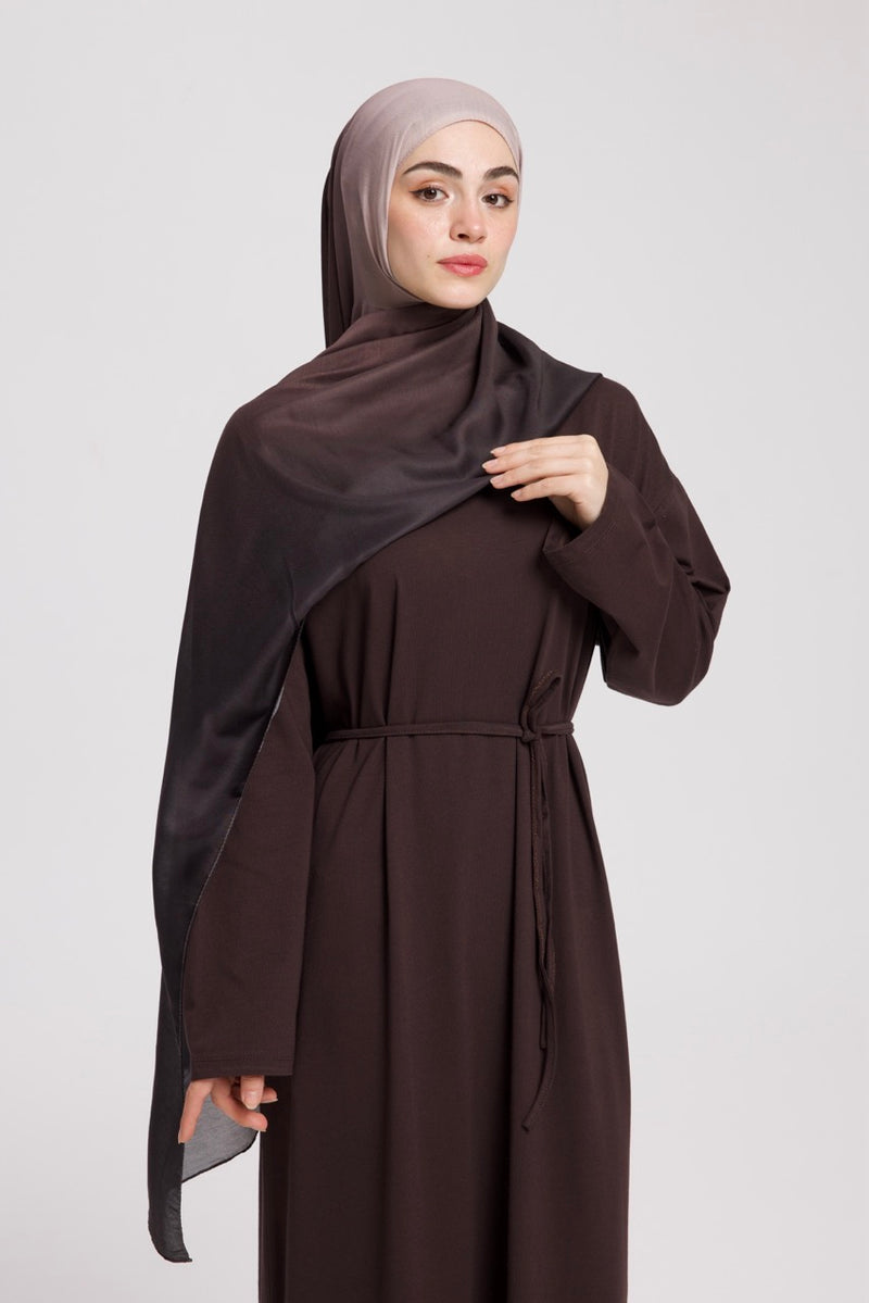 Degrade Soft Bambu Şal Kahverengi Bej