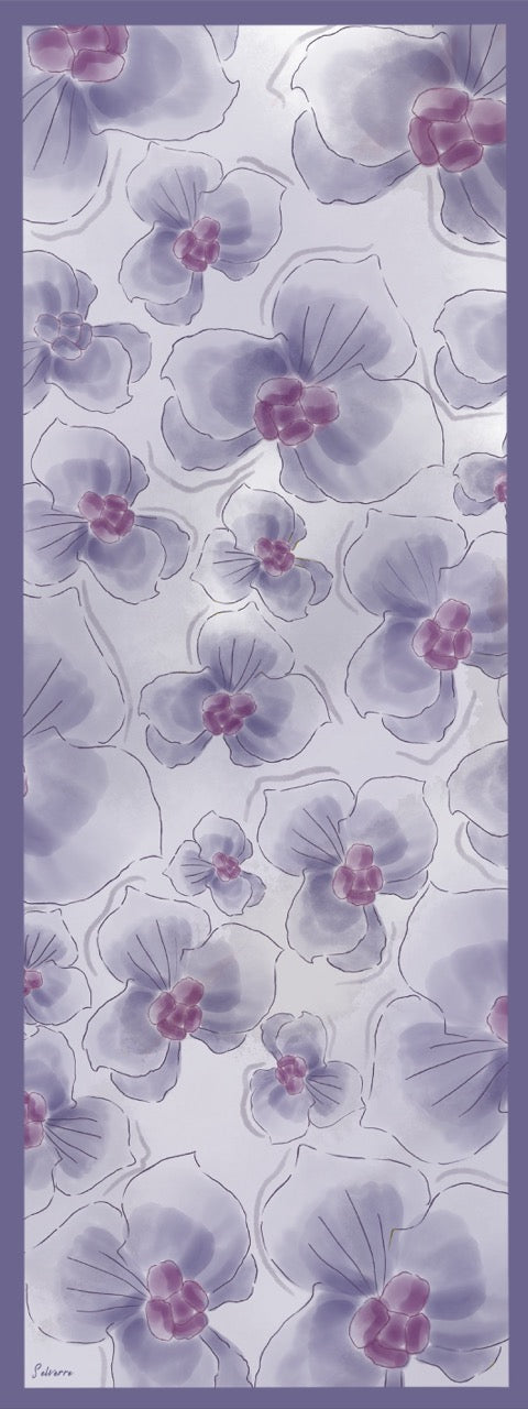 ORKİDE DESEN SOFT BAMBU ŞAL Lila