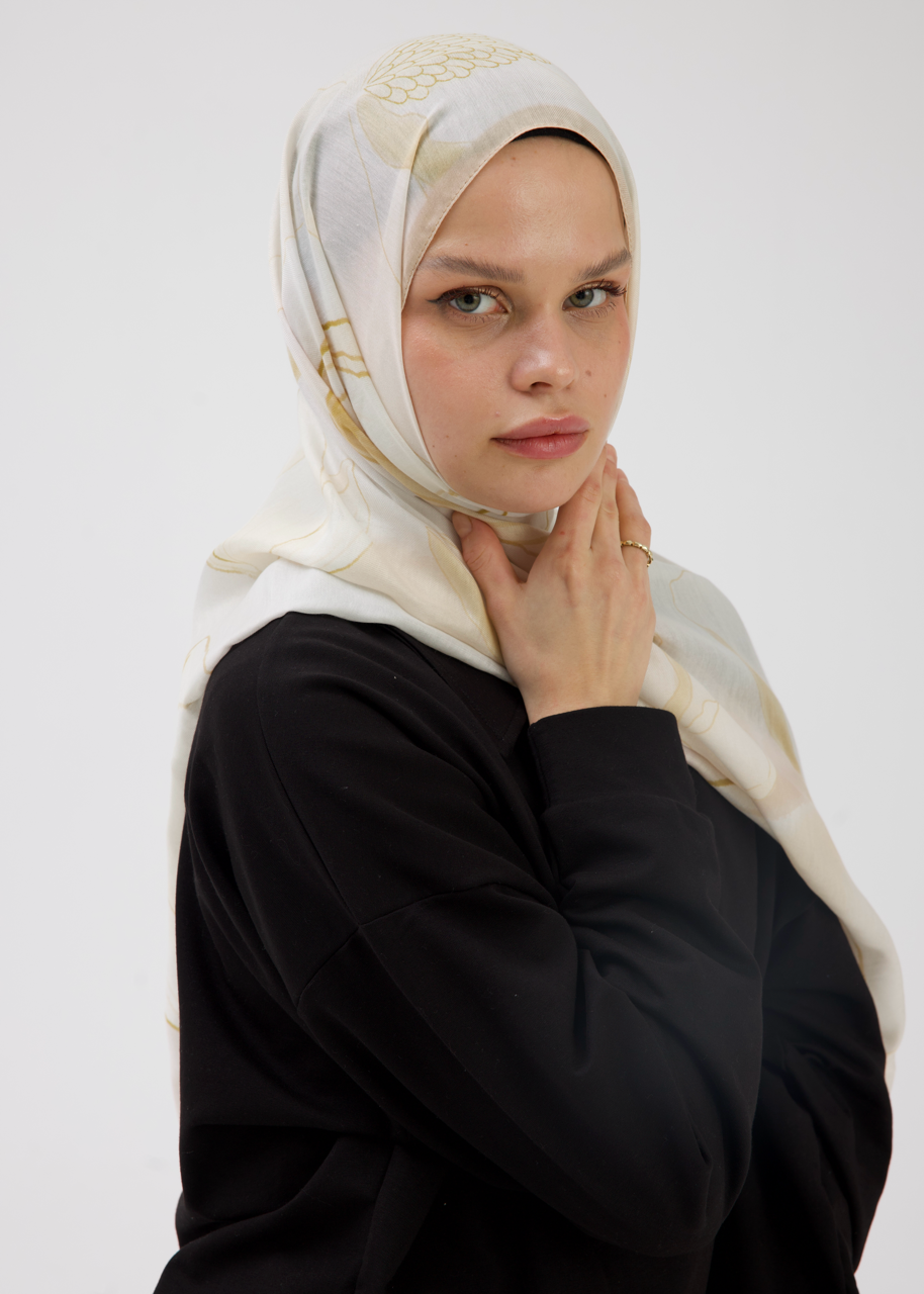 Manolya Desen Soft Bambu Şal Tereyağı Sarı