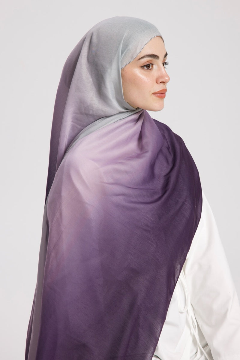 Degrade Soft Bambu Şal Lila Mor