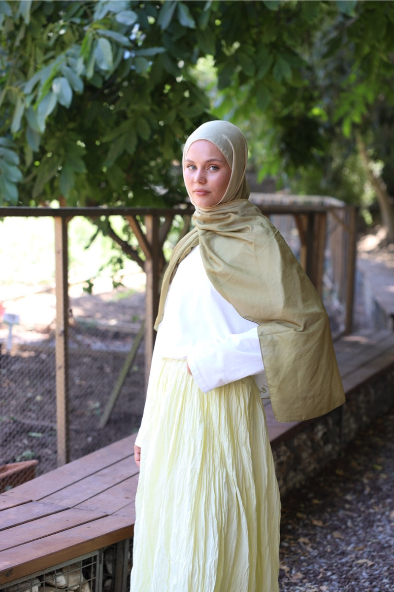 Degrade Soft Bambu Şal Yeşil