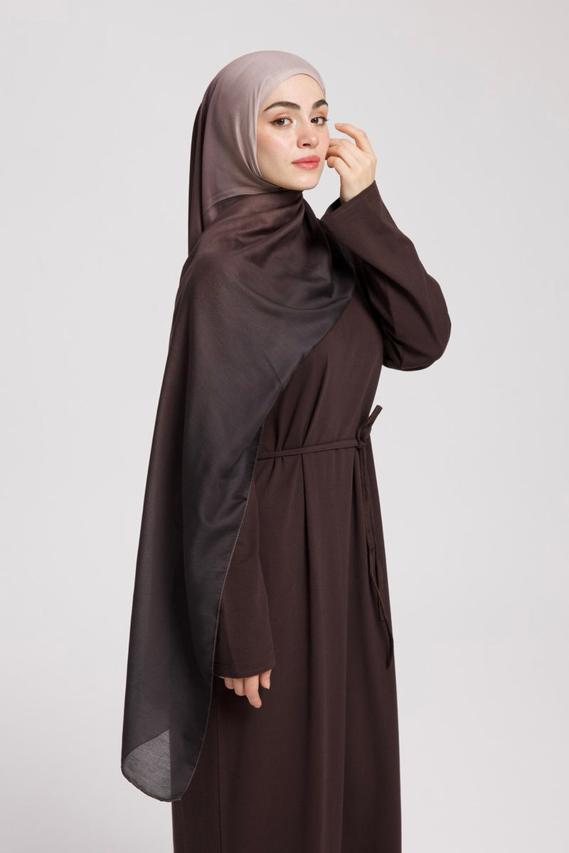 Degrade Soft Bambu Şal Kahverengi Bej