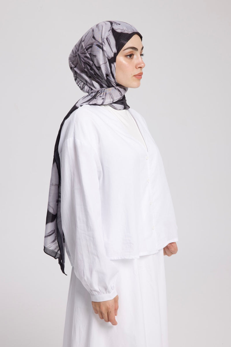 Vual Gömlek Kolu Astarlı Beyaz