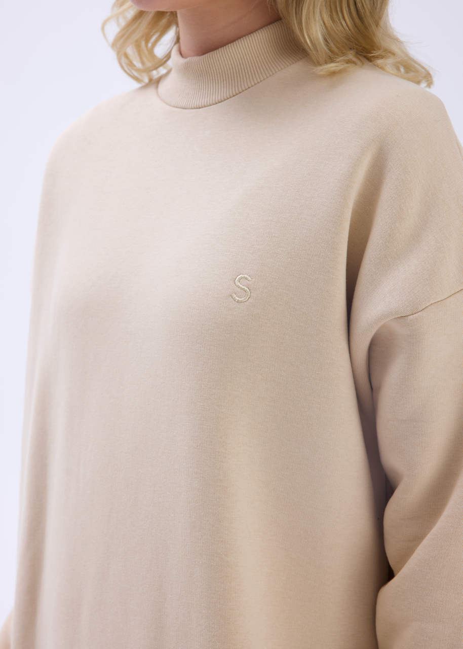 Comfy Sweat Elbise Bej