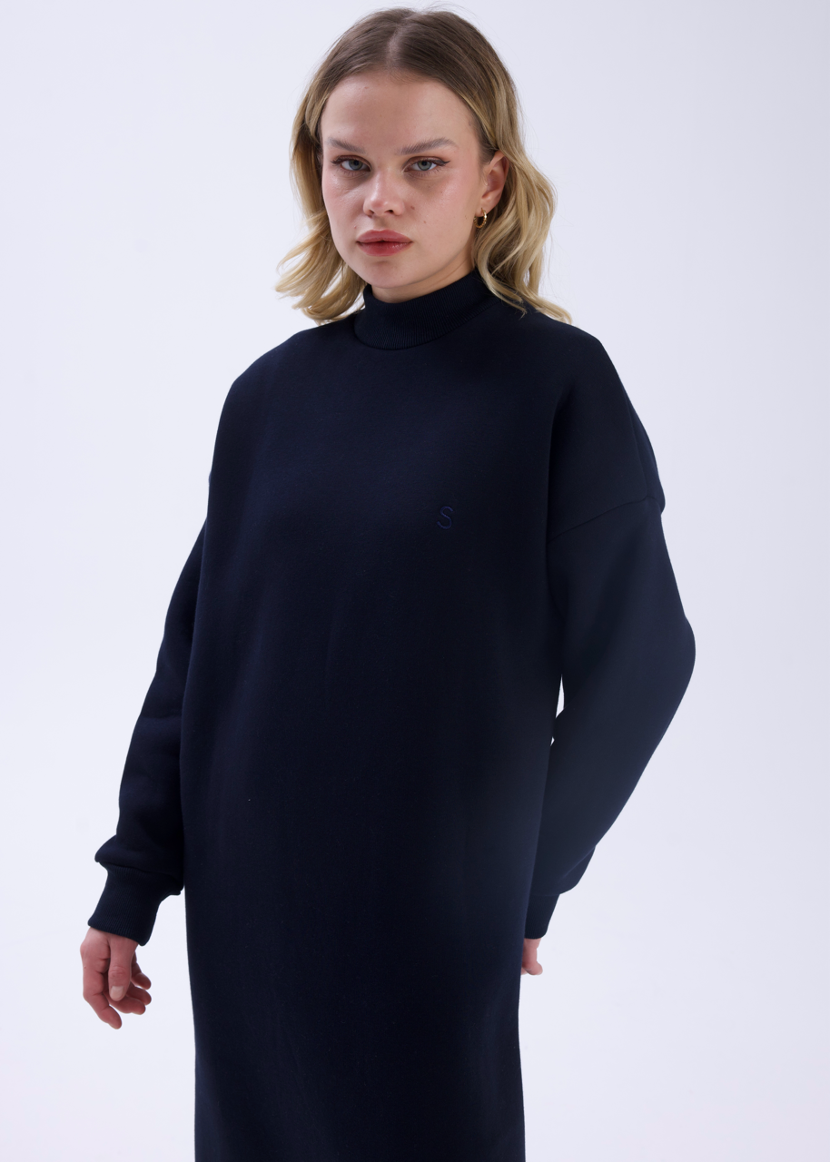 Comfy Sweat Elbise Lacivert
