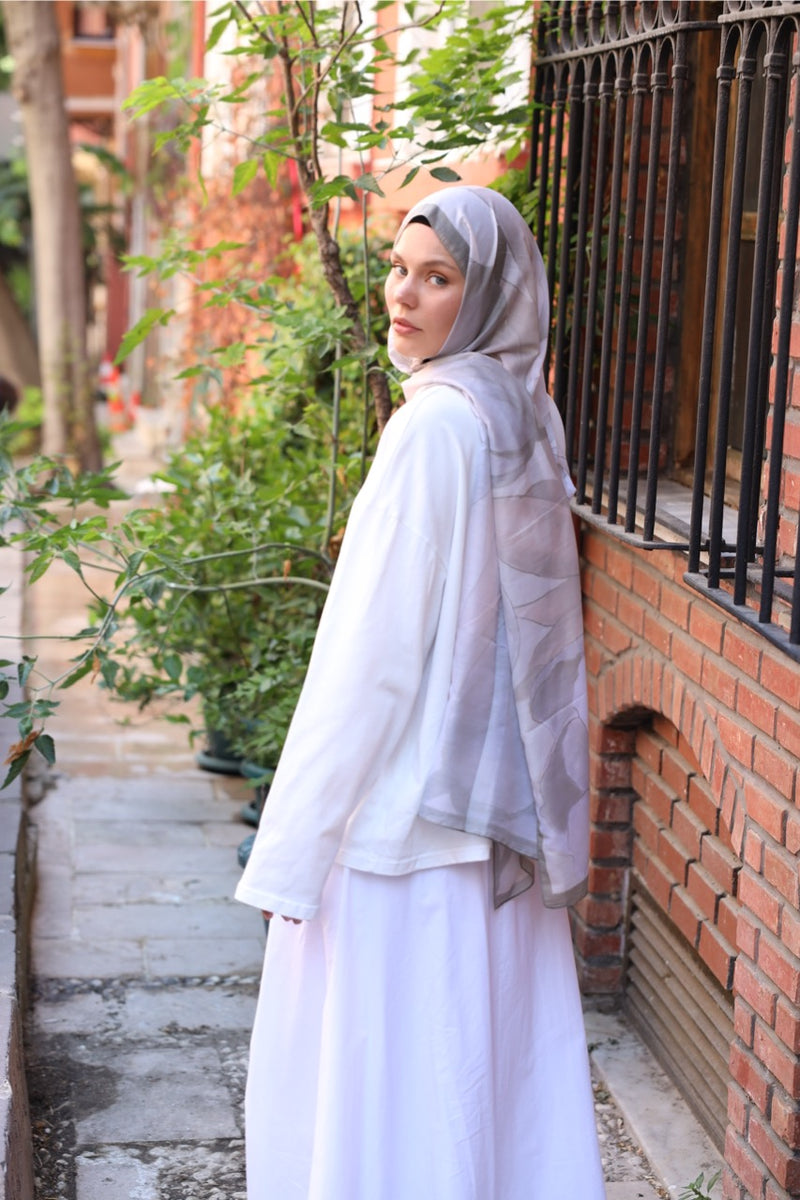Lale Desen Soft Bambu Şal Bej