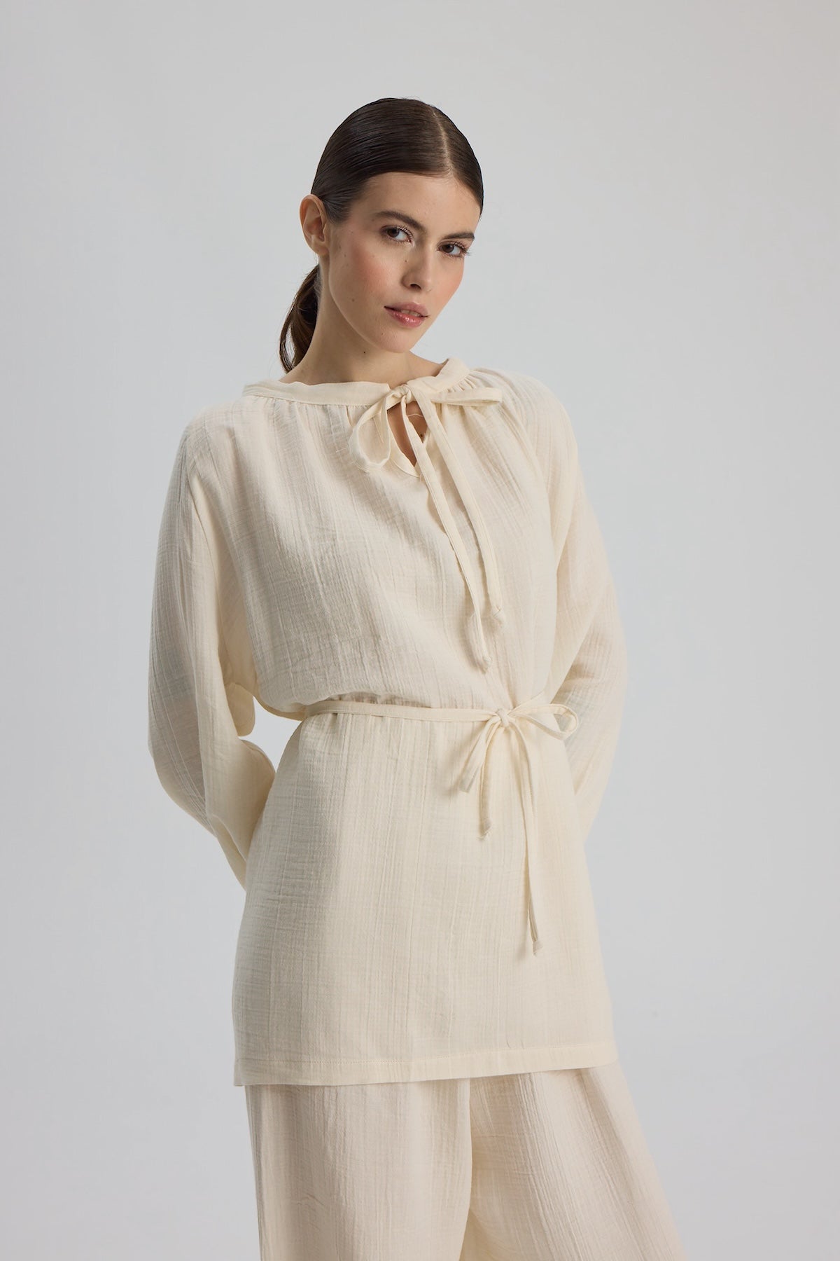 Müslin Tunik Krem