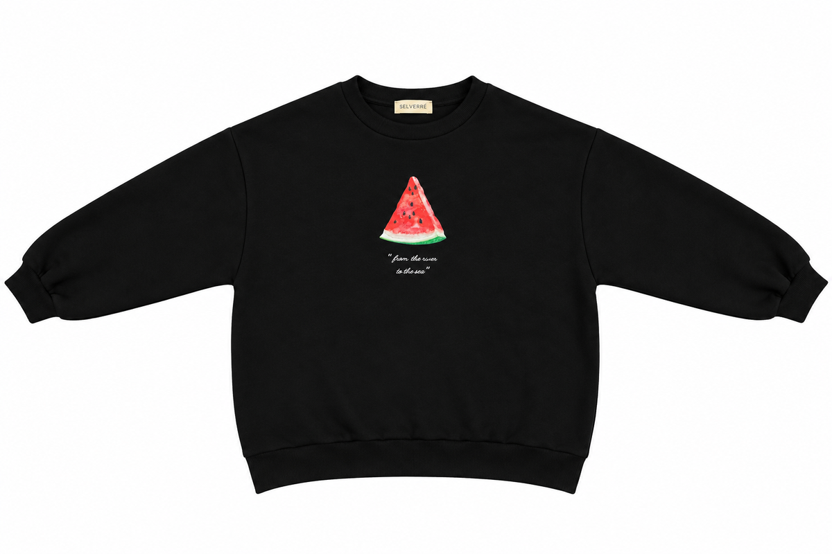 Baskılı Sweatshirt 3 İplik Şardonlu River To The Sea