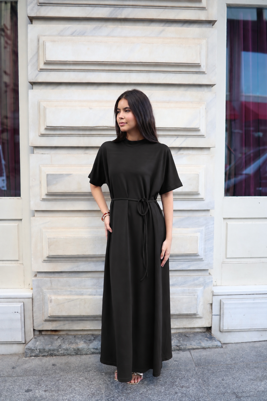 İkili Abaya Takım - Siyah